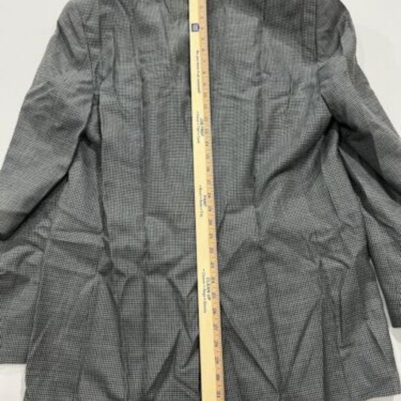 LAUREN Ralph Lauren 42XL 2 Button Silk/wool Houndstooth Blazer Sport Coat Gray - Picture 5 of 5